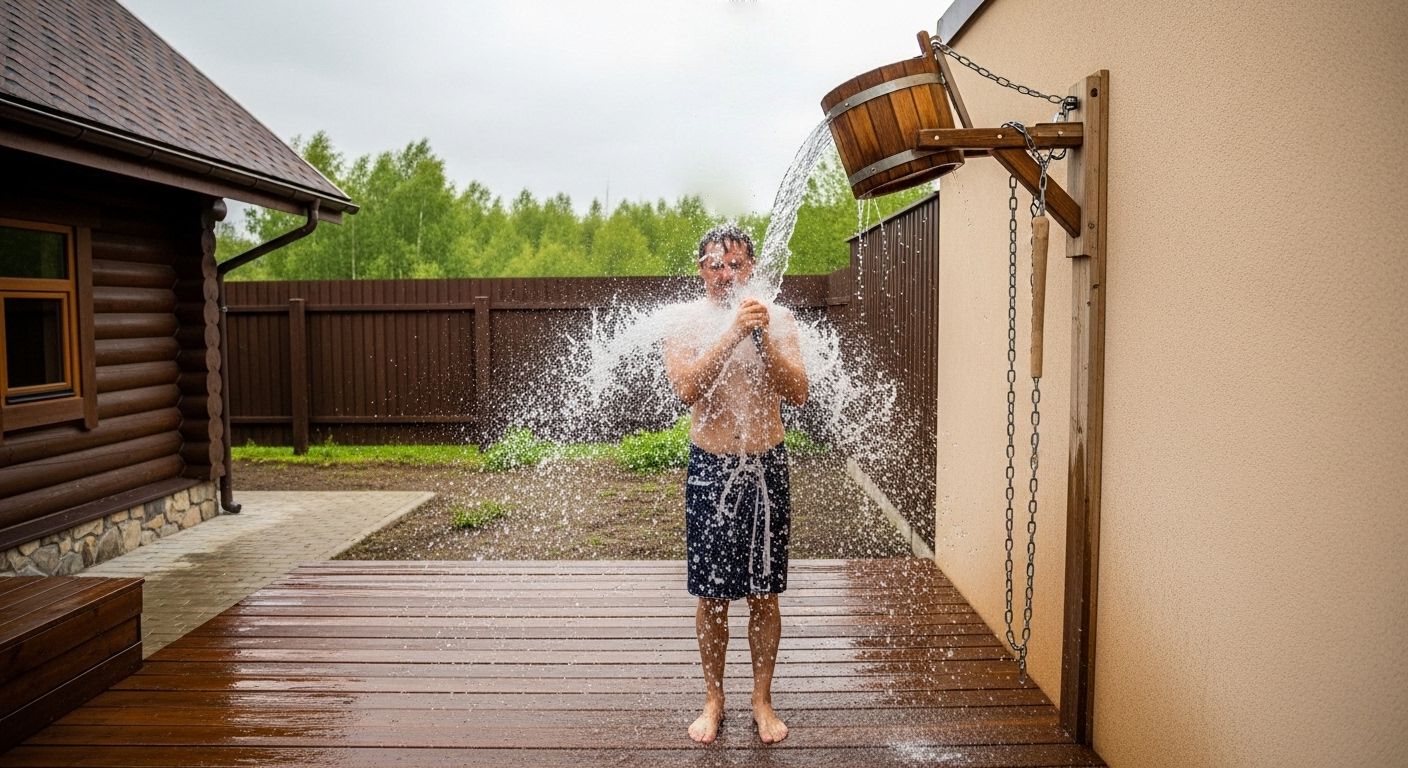 обливание после бани