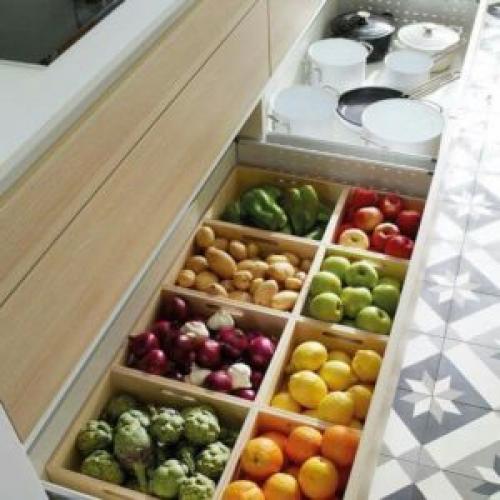 Как организовать хранение овощей и фруктов на кухне. Хранение овощей на кухне