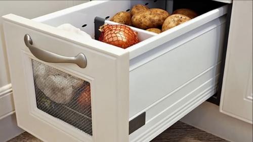 Как организовать хранение овощей и фруктов на кухне. Хранение овощей на кухне