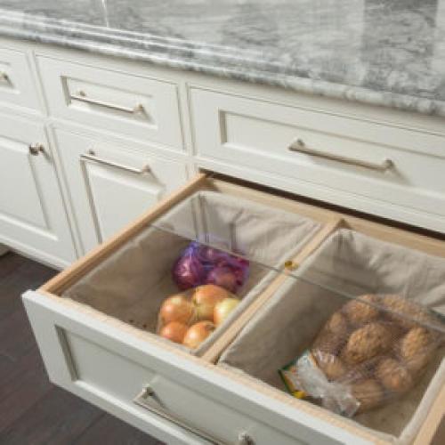 Как организовать хранение овощей и фруктов на кухне. Хранение овощей на кухне