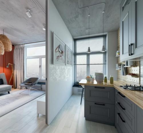 Стильная переделка двушки в хрущевке 44 м: как преобразить пространство 05