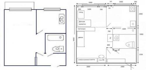 Какие способы увеличения полезной площади можно применить в трёхкомнатной хрущевке. Однокомнатная хрущевка: перепланировка